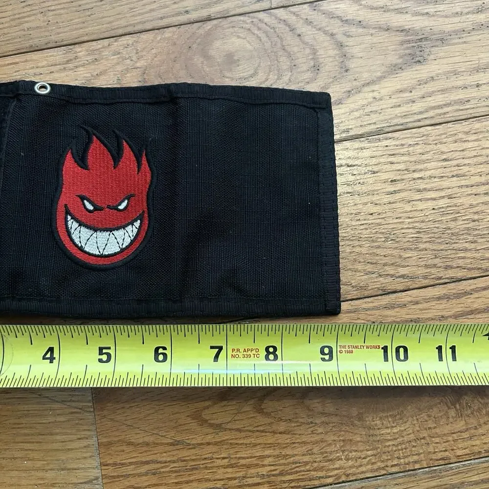 Vintage Spitfire Big Head Patch Ripstop Trifold Y2K Wallet